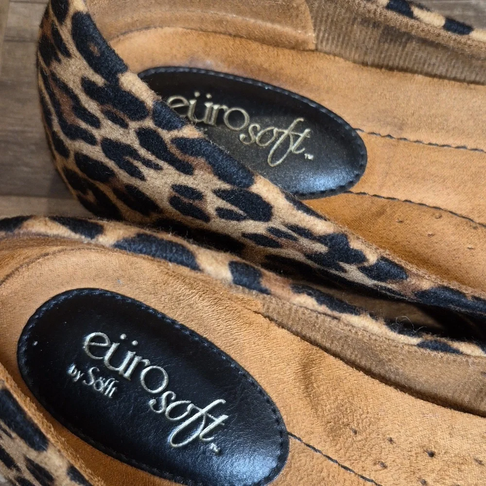 7/7.5 EuroSoft by Sofft Shainna Animal Print Comfy Ballet Flats - Picture 4 of 11